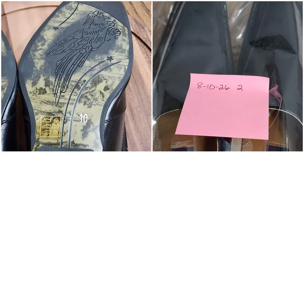 Majestic Collection Dress Shoes Mens Size 10 Black Synthetic Slip On Square Toe